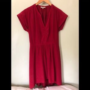 Madewell Red Silk Dress